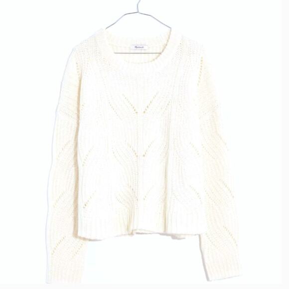 MADEWELL Charley Pullover Sweater Ivory Cream Alpaca {X13} - Picture 3 of 8